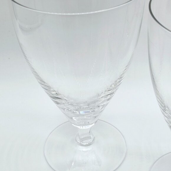 Fostoria Puritan crystal Ice Tea Glasses 6" set-3 midcentury modern minimalist - Picture 4 of 9